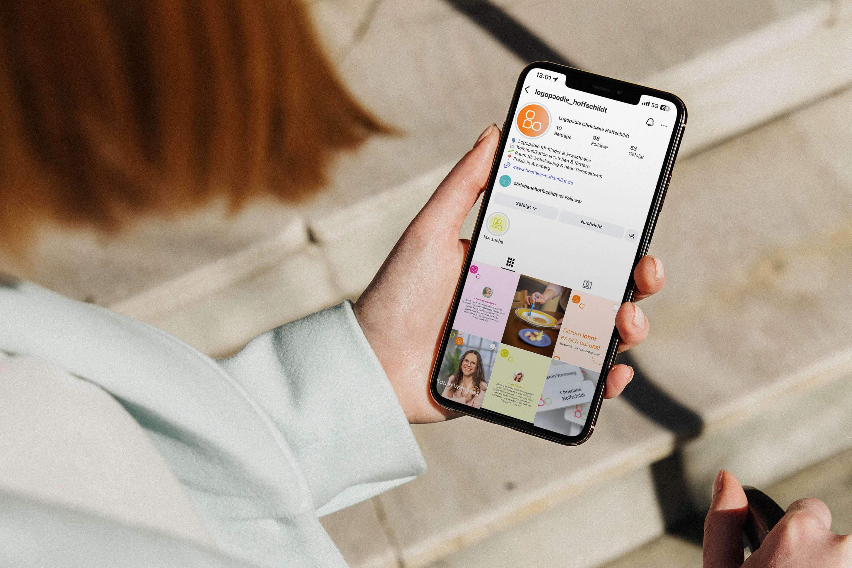 Smartphone mit Instagram